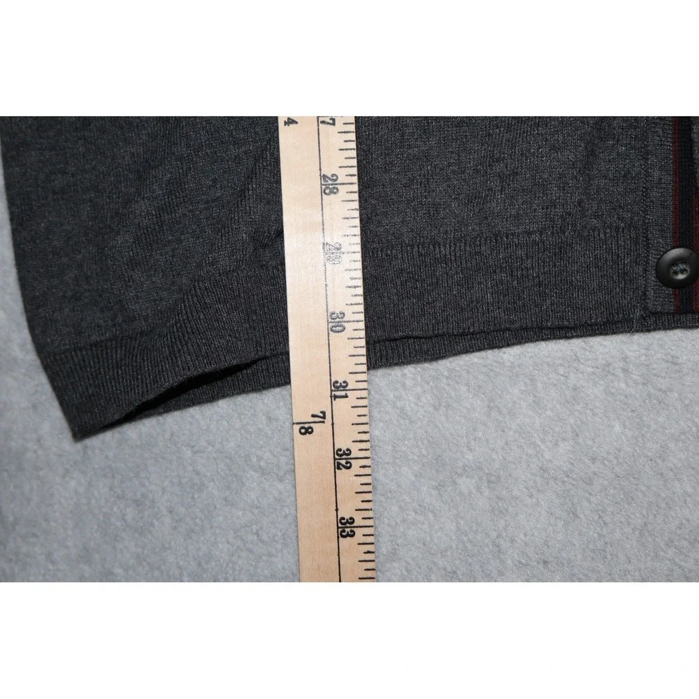 Banana Republic Cardigan Mens XL Gray V-Neck Cotton Wool Blend Front Button